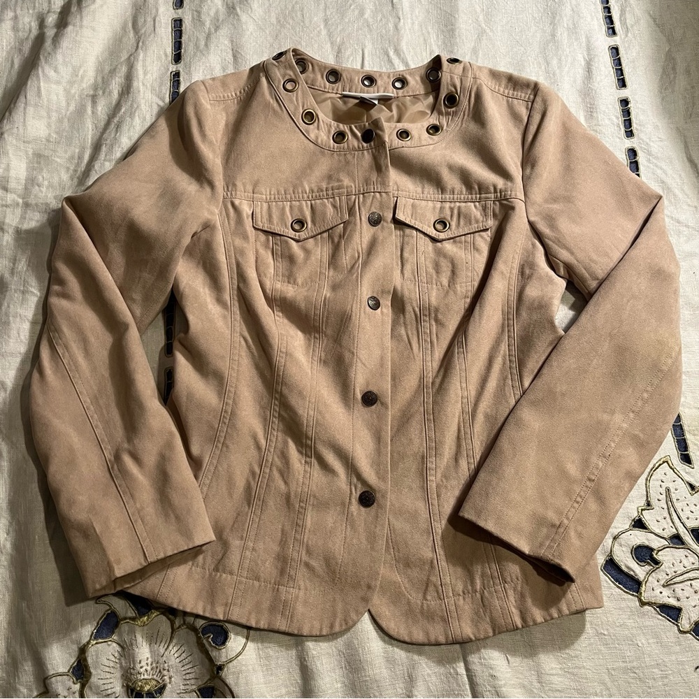 Tan suede-like jacket